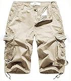 FOURSTEEDS Women's Casual Loose Fit Multi-Pockets Camouflage Twill Bermuda Cargo Shorts with Belt US...