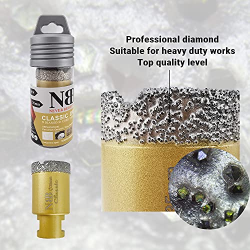 NBB vacuum brazed diamond hole saw with M14, Classic Golden type - Image 3