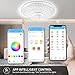 36W APP Remote Control Color Changing Ceiling Lamp with Bluetooth Speaker, Flush Mount LED Bathroom Music Ceiling Light for Kids Room, Laundry, Hallway