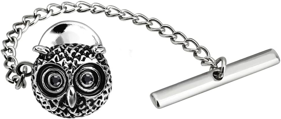 Men's Tie Fixing Pin Buckle Metal Tie Stud Brooch Tie Clip Chain Men's Gift Ornament