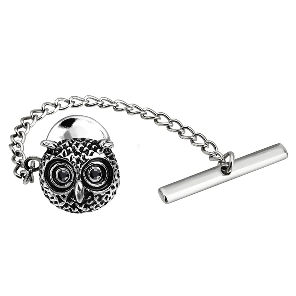 Fermacravatta da uomo con fibbia ad ardiglione, spilla in metallo, fermacravatta, catena, ornamento regalo da uomo