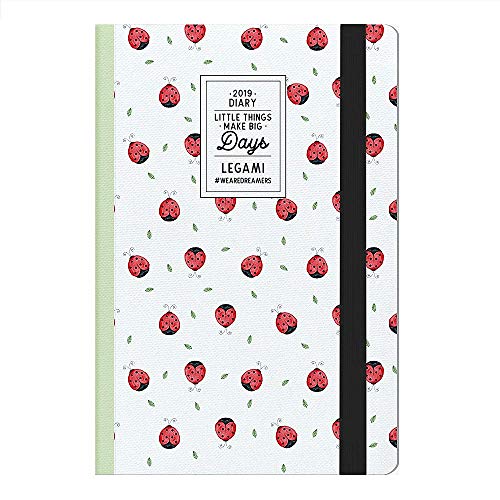 AGENDA SETTIMANALE 2019 LEGAMI 12 MESI MEDIUM LADYBUG COCCINELLE 18x12 cm