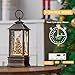 Christmas Snow Globe Lantern Water Glittering Christmas Tree with Music, USB Lined/Battery Operated Lighted Lantern for Christmas Festival Decoration Gifts