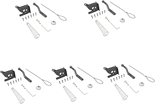 TEHAUX 5 Sets Self-Locking Latch Wooden Playpen Outdoor Locks for Gates Outdoor Fence Black Chicken Wire Gate Locks for Metal Fence Gate Handles Gate Latches Locking Gate Latch Black