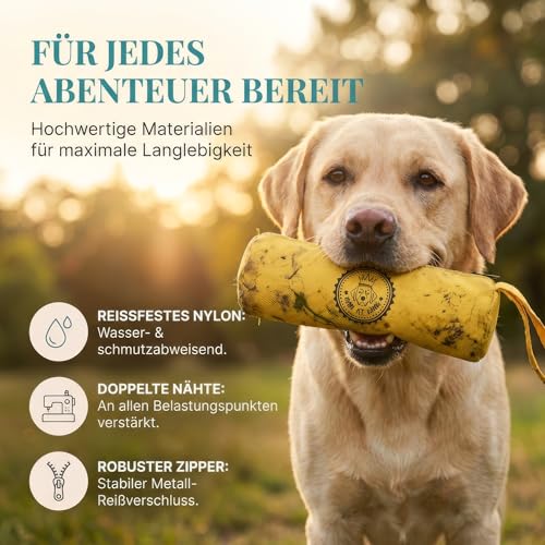 HUND IST KÖNIG Futterdummy für Hunde - Apportierbeutel für Hunde/Futterbeutel Hundetraining klein - Für alle Hunderassen - Perfekt für Dummy Hundetraining + Trainings-eBook, Futterbeutel-Hund