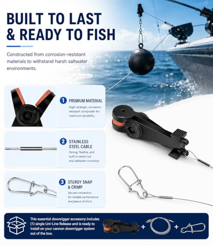Clip de ligne de pêche pour traîne downrigger release universel eau douce