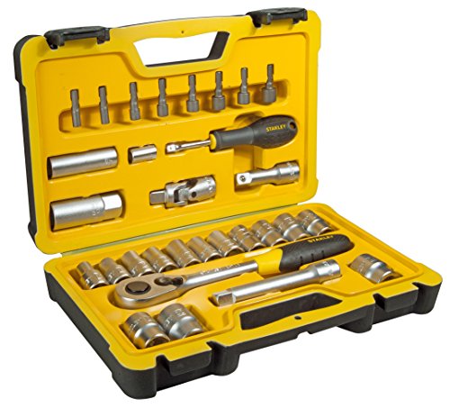 Materiale: acciaio STANLEY Set di chiavi a bussola, 30 pezzi, 1/2 pollici, 1 pezzi, STHT0 – 73929