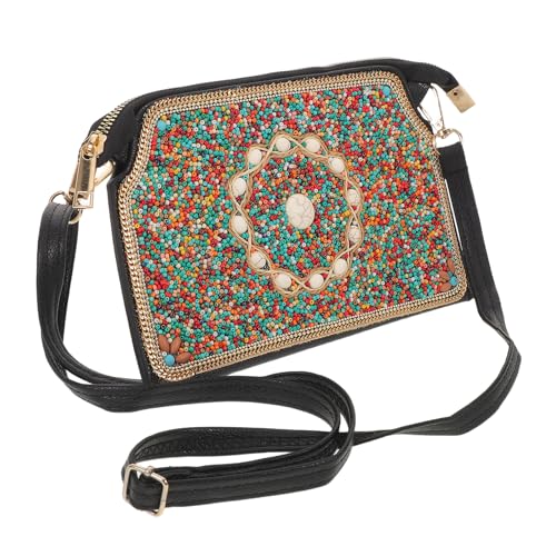 Pochette de soirée bohème en perles colorées idéale pour un mariage élégant