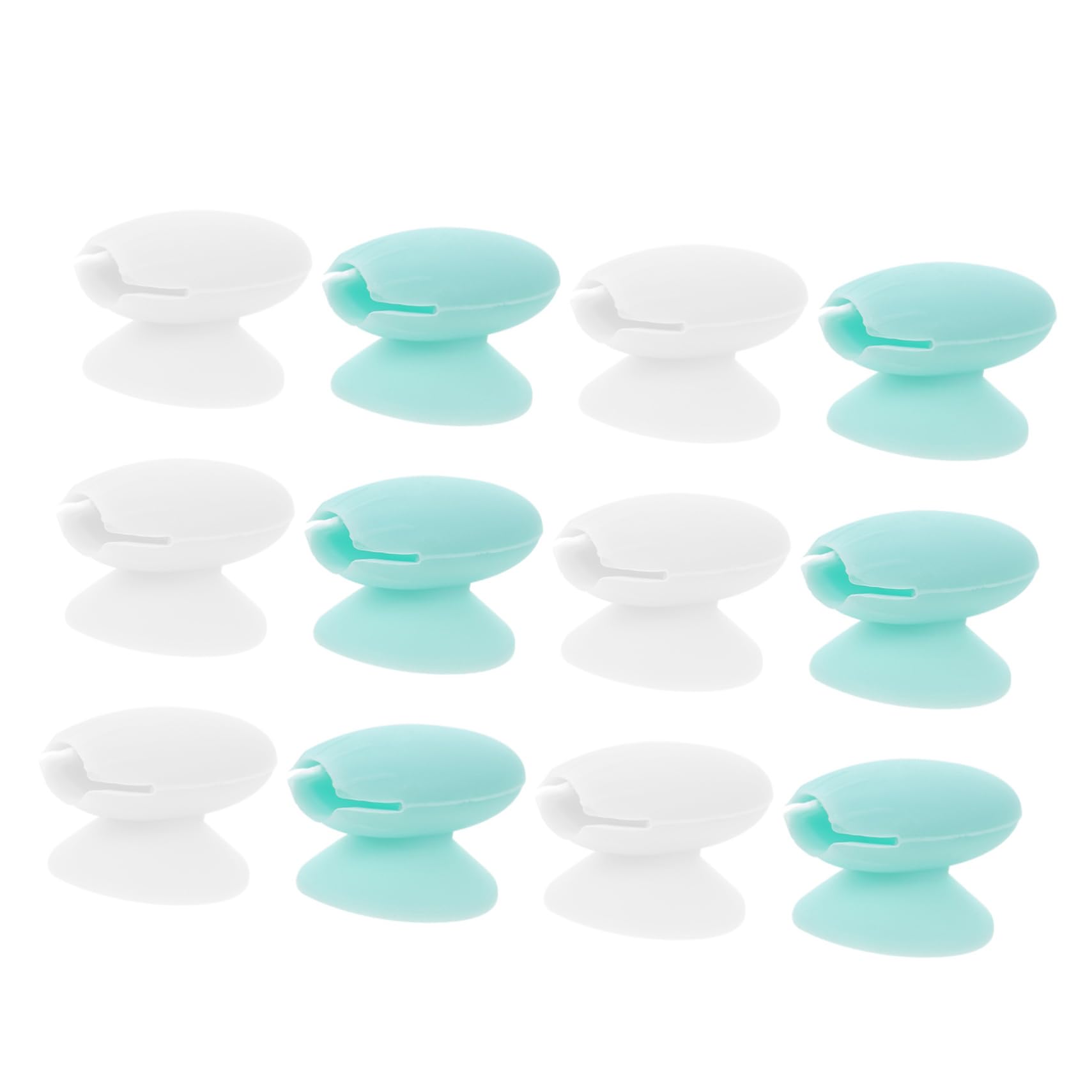 FOMIYES Lip Brush Anti-lost Cover 12pcs Silicone Brush Head Caps for Makeup Travel-friendly Easy to Carry