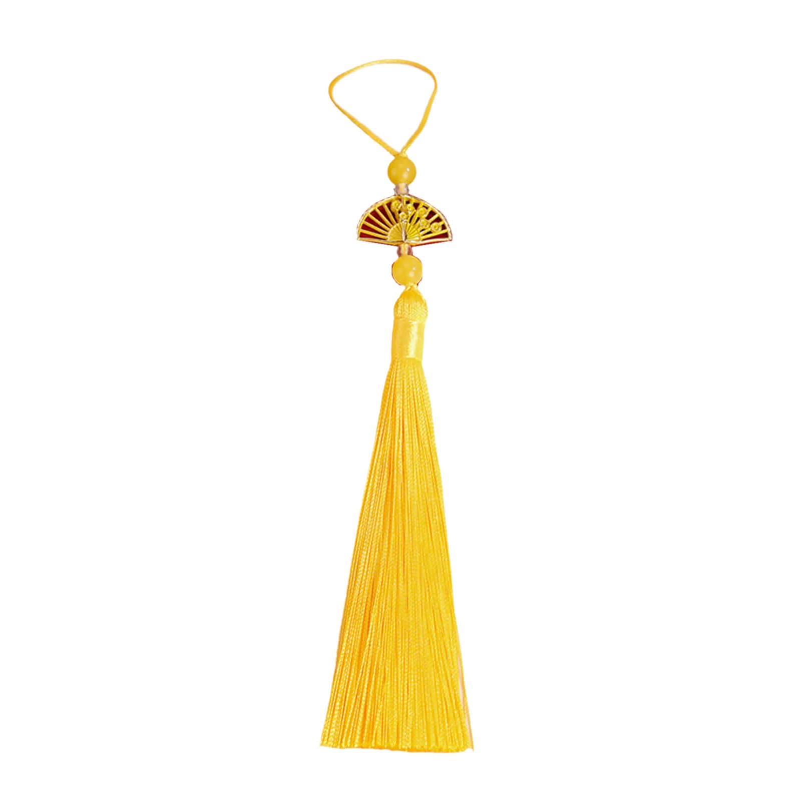 Handcraft Han Fu Pendant with Vibranting Fan Tassels Portable for Enhancing Cultural Outfits and Special Occasions Stage Accessory