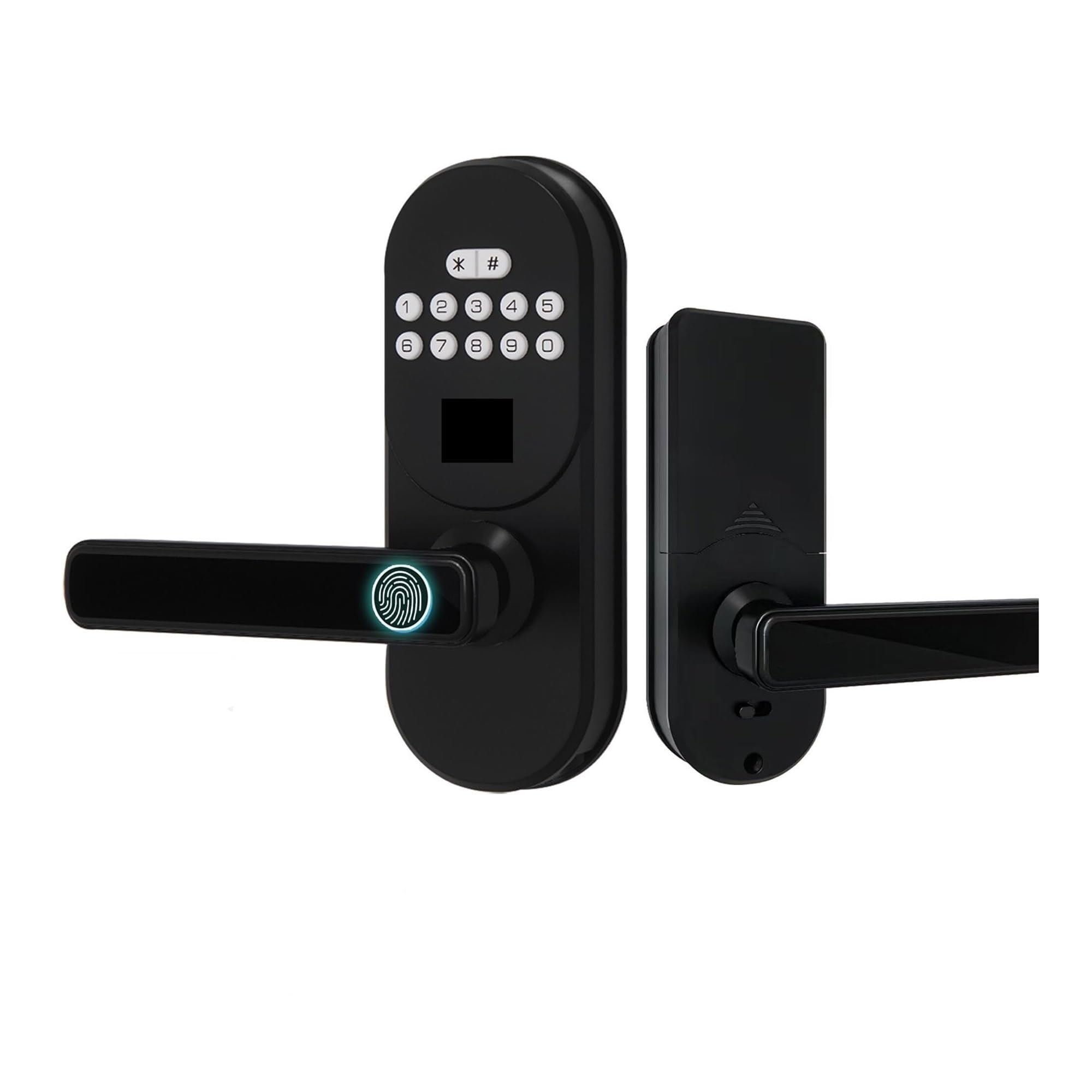 Keyless Entry Door Lock with Handle, Smart Fingerprint Deadbolt, APP Control & Keypad Password Unlock smart Door Lock(Bluetooth Version)