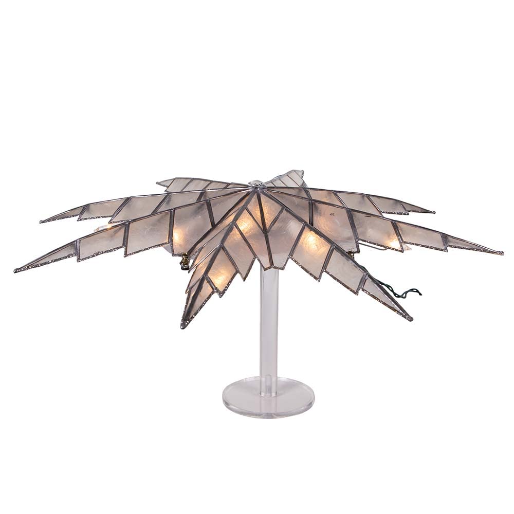 Kurt S. Adler 8 Spitzen, Capiz, silberfarbene Sterne, 38,1 cm Baumspitze, Silber, 15-Inch
