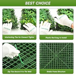 Artificial grass wall panels 20x2012pcs hedge green wall decor backdrop uv anti fake greenery plant wall boxwood panels for privacy fence screen outdoor indoor wedding garden backyard  urban country home decor