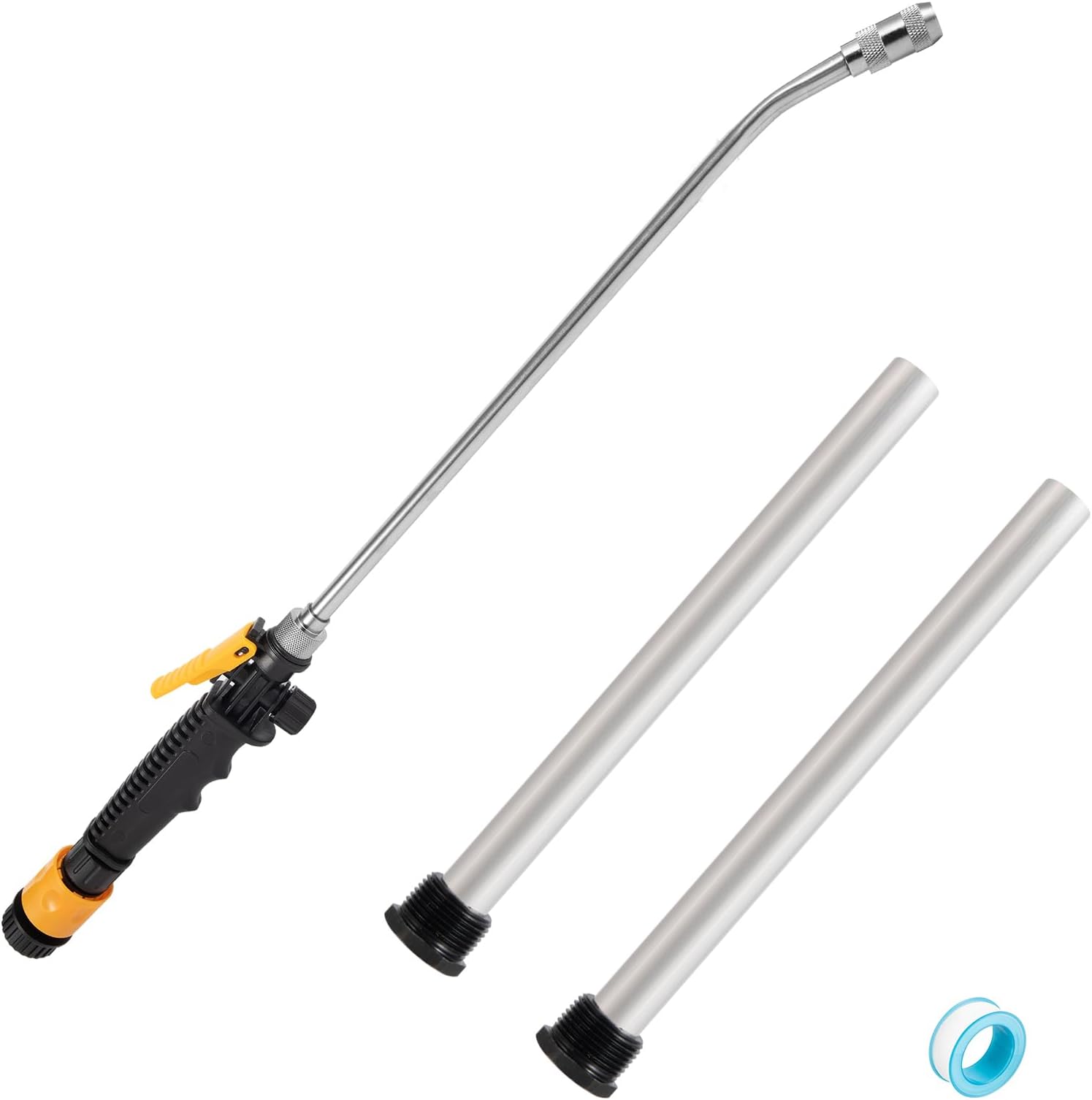 PAMASE4Pcs RV Water Heater Anode Rod and Flush Wand Set- 9.25"L x 3/4" NPT Thread Magnesium Rod for Suburban and Mor-Flo, Camper Hot Water Tank Element Parts & Cleaning Rinser & Seal Tapeโฆ