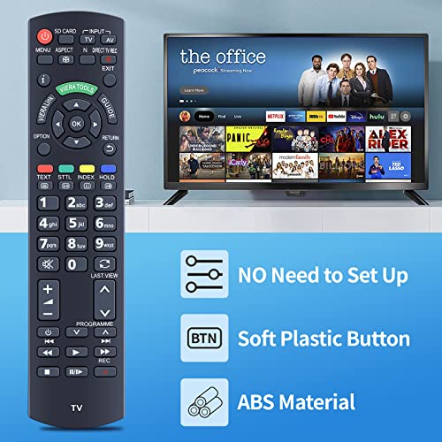 TCNOUMT N2QAYB000487 Remote Control Replacement for Panasonic Viera TV N2QAYB000239 N2QAYB000354 N2QAYB000490 TX-L22X20E TX-L22X20L TX-L24C3B TX-L24C3E TX-P37X20B TX-P37X20E - Image 3