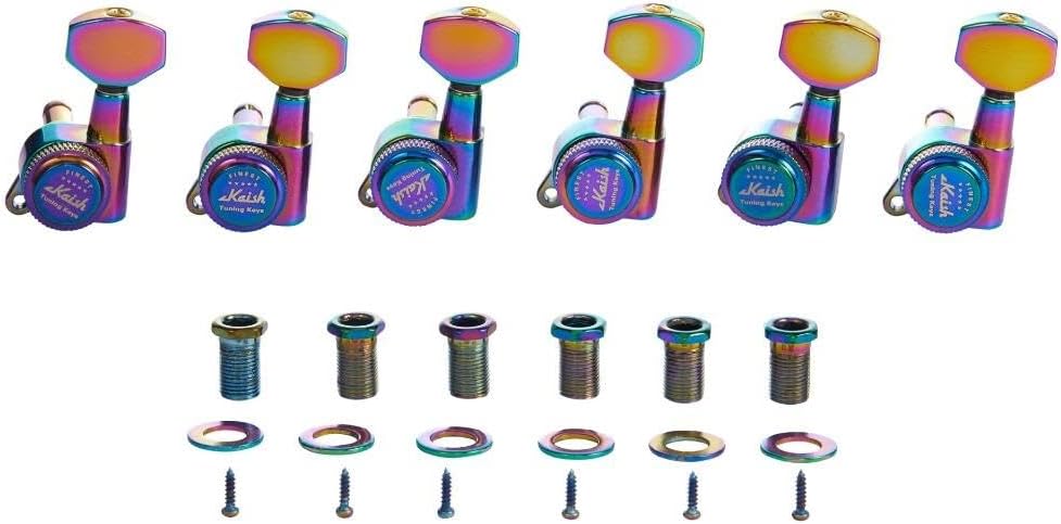 Guitar Locking Tuners 18:1 Guitar Tuning Keys Pegs Locking Tuning Machines Heads for Strat/Tele/Les Paul Electric/Acoustic Guitars Black Right