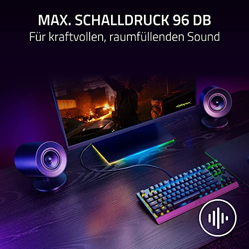 Razer Nommo V2 X - Full-Range-2.0-Gaming-Lautsprecher für PC (Zwei 3-Zoll-Full-Range-Treiber, THX...