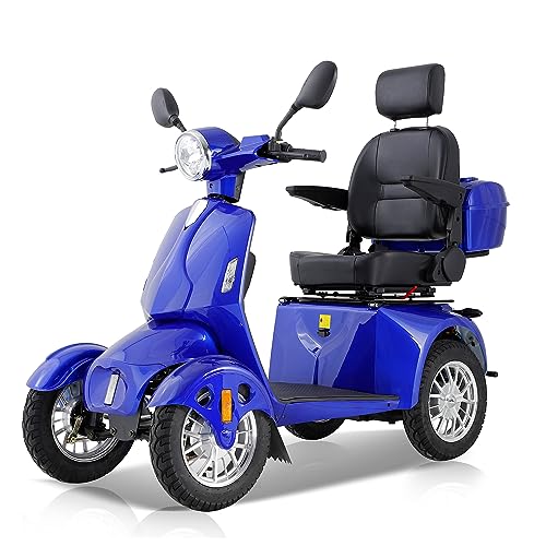 Mobility Scooter for Seniors & Adults, 4 Wheels Elderly Medical Electric Wheelchair Scooters Device for Parents, 500LBS Capacity All Terrain Heavy Dut