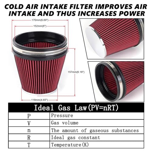 Filtre à air de voiture 152 mm style champignon pour la modification d'admission - 2