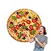 Kasmole Pizza-Decke, doppelseitig, rund, f&uuml;r Pizza | Wurfdecken, Lebensmittel, weich, warm, Thema Lebensmittel f&uuml;r Bettw&auml;sche, Teppich