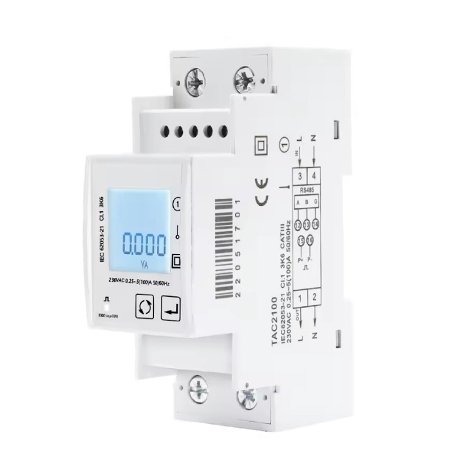 Misuratore multifunzione 220v Monofase Guida Din KwH RS485 MODBUS