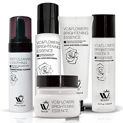 W Beauty Anti Aging Skin Care Kit | 4 Beauty Care Products |Facial Moisturizer-Toner-Cleanser And Night Cream |14.4 Oz