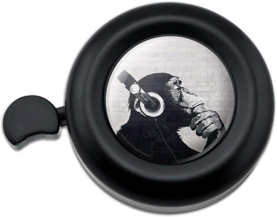 GRAPHICS & MORE Headphone Chimp Monkey Wall Bicycle Handlebar Bike Bell