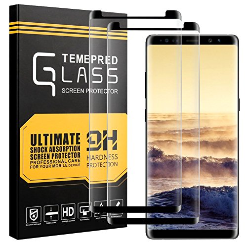 XUZOU sd098 Samsung Galaxy Note 8 Screen Protector, Full Coverage HD Clear Film Tempered Glass Screen Protector(2 Pack)