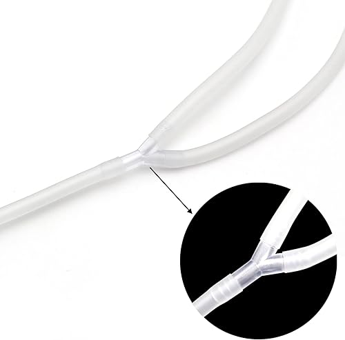 Miniatura 10 de weiwei Accesorios para máquinas de terapia de vacío, 2 tubos de silicona tipo Y para tazas grandes, tubo de vacío de silicona transparente para