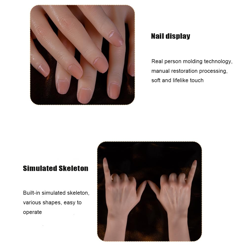 Silikon-Handmodell, realistische weibliche Schaufensterpuppe in Lebensgröße, für Schmuck-Display, Fotografie-Requisiten, Nagelkunst-Training