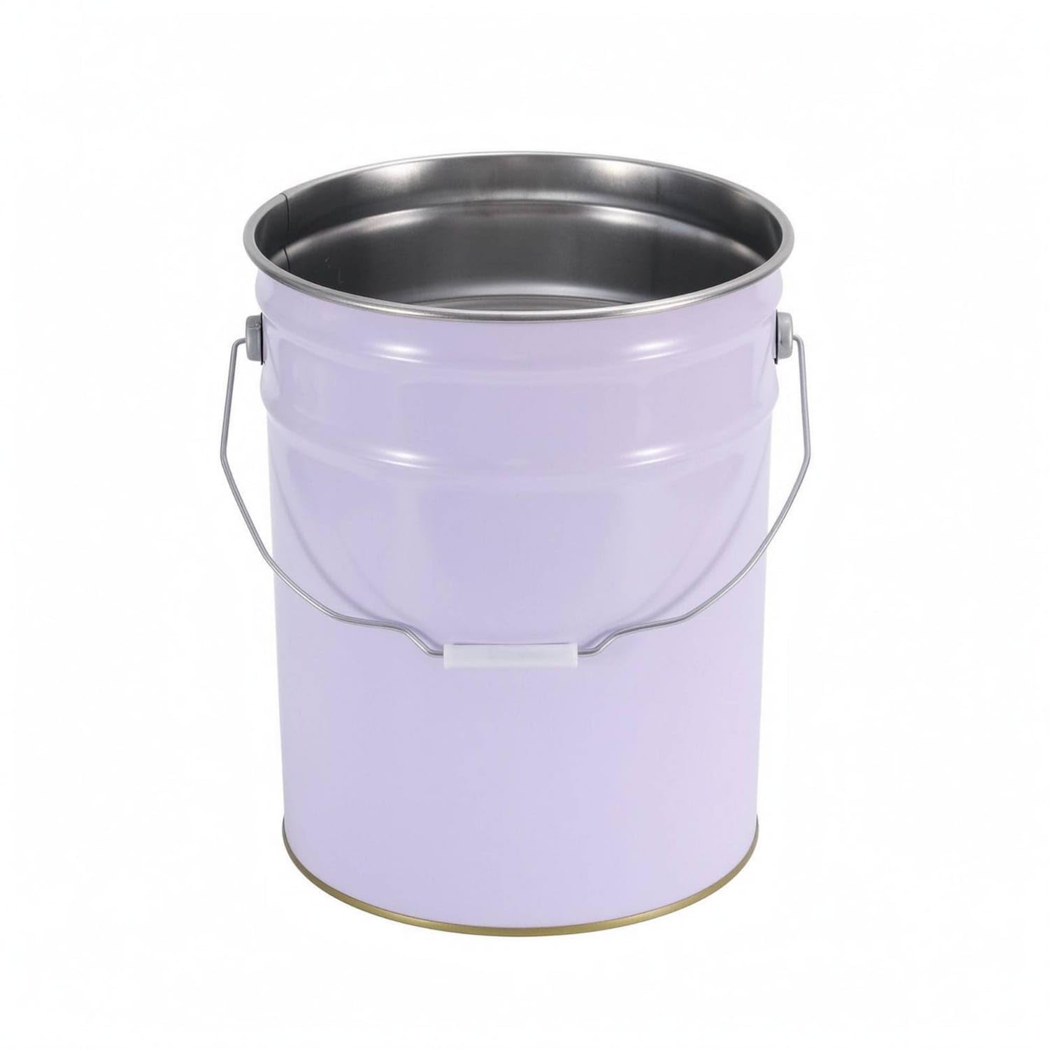 Glossy Finish Tin Pail Rolled Rim 20L White Bucket Metal | Construction Finish Handle Metal White 20L Bucket-image-44