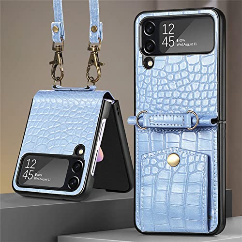 Étui portefeuille Samsung Galaxy Z Flip 4 5G bleu pour protéger et ranger vos cartes