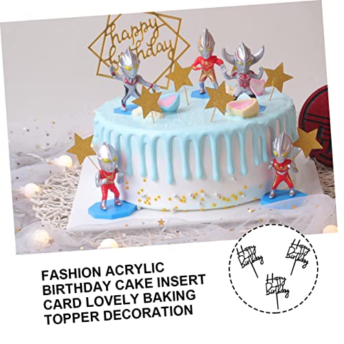 jojofuny 30 Peças Inserção De Bolo De Aniversário Suprimentos De Decoração De Bolo Diy Feliz Anivers