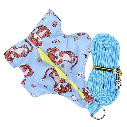 Hohopeti 1 セット ハムスターの胸 小動物ウォーキング ロープ ゴミ 干し草 フェレット つめた ライナー ぬいぐるみ キャリア モルモットの服 ねずみ うさぎ 布 Sky-blue