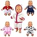 Price comparison product image Miunana 5 Fashion Clothes Dresses Outfit For 14 -16 Inch Baby Dolls Newborn Dolls Our Generation And Other 14 - 16 Inch Dolls Xmas Gift