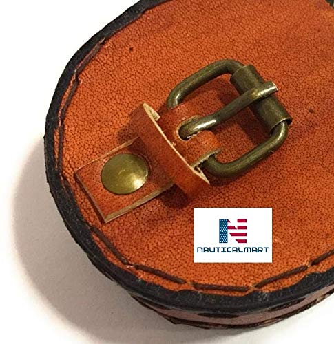 Brújula de Latón NauticalMart con Estuche de Cuero miniatura 4