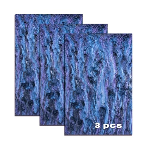 Image of TOEPODO Pearl Cast Acrylic Sheets Pearlescent Glitter Acrylic Sheet 1 /8 Thickness Acrylic Sheets for Laser Cutting for Art Design DIY Crafts /Home Deco(3, Purple Black, 8x12 Inch)