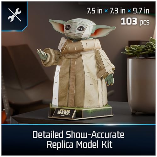 4D Build, Star Wars Grogu 3D Model Kit, Star Wars Collectibles & Desk Decor, Adult Puzzle, Building Toys, 103 Pieces, 3D Puzzles, Gift Ideas for Ages 12 & Up image 2
