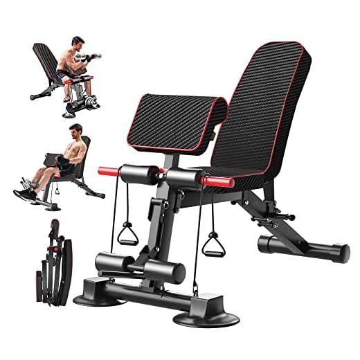 Z ZHICHI Banco de peso ajustável multifuncional para academia em casa, bancos inclinados dobráveis para treino de corpo inteiro 150 kg