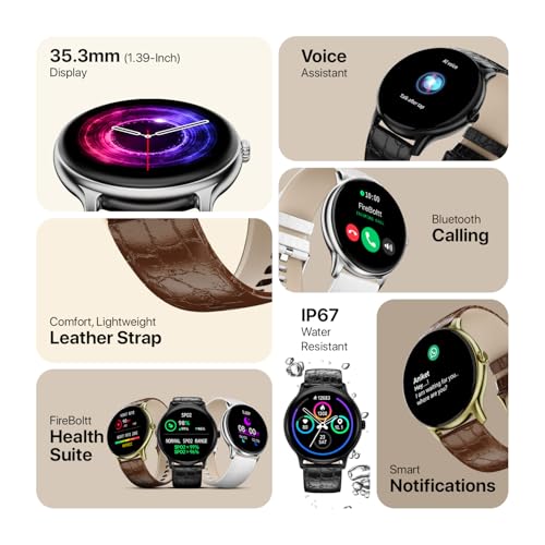 Image of Fire-Boltt Phoenix Classic Smart Watch 1.39 inch Bluetooth Calling, AI Voice Assistant, Metal Body with 120+ Sports Modes, SpO2, Heart Rate Monitoring (Black Classic)