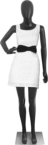 Miniatura 9 de SHAREWIN Maniquí infantil, maniquíes para niños de cuerpo completo de 43.3 pulgadas, maniquíes de forma de vestido negro para niños, exhibición