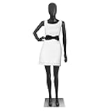 Female Mannequin Black Dress Form Full Body Manikin Body 70 Inches Adjustable Maniquins Dress Model Plastic Detachable Manequins Stand Metal Base Metal Connector