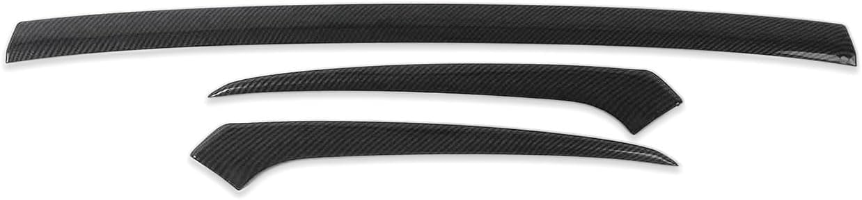 Car Accessories Compatible With Honda New CRV CR-V 2023 2024 2025 2026 Exterior Front Bumper Hood Grill Grilles Mesh Frame Cover Trims ABS 3PCS(Carbon Fiber Style)