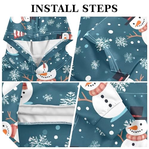 Kids Hoodies Sweaters Christmas Snowman Hooded Sweatshirts with Big Pockets for Boys Girls B04000363