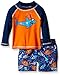 Flap Happy Baby Boys' Upf 50+ Graphic Rash Guard and Infant Swim Diaper Trunk Set