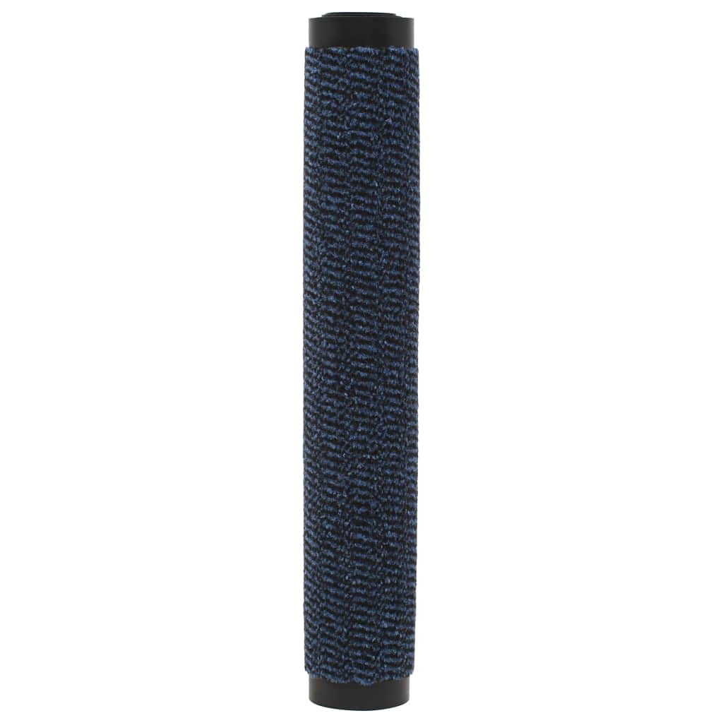 Lot de 2 Paillassons Rectangulaires 40x60 cm Bleu - Tapis d'Entrée Antidérapant en Polypropylène Tufté Souple pour Retenir la Saleté et Nettoyer Les Chaussures à la Maison
