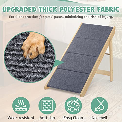 2in1-Dog-Stairs-Ramp-Wooden-Portable-Pet-Steps-Foldable-4-Levels-Dog-Ladder-for-High-Bed-Couch-Car-Pet-Step-Stool-for-Small-to-Large-Dogs-Up-to-180-Pounds