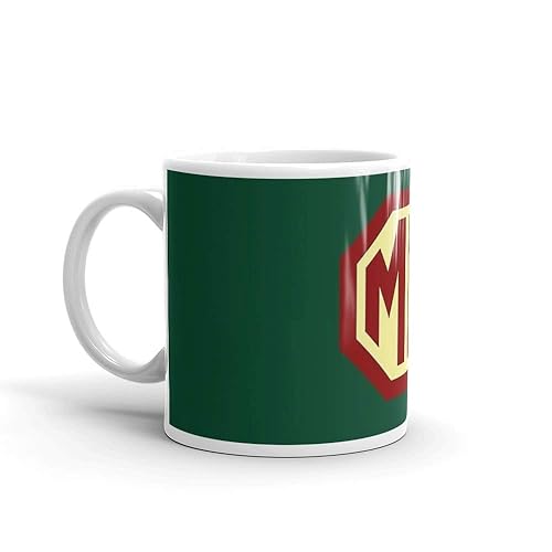 GYCCCL Classic Cars Logo - MG. 11 Oz Classic Coffee Mugs, C-Handle and Ceramic Construction. 11 Oz Ceramic Glossy Mugs Gift for Coffee Lover