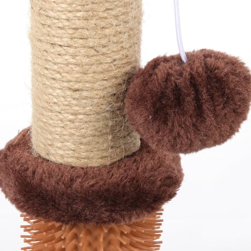 Rascador para gato con poste resistente y plataforma miniatura 3
