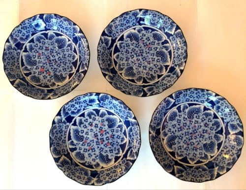 骨董　印判皿　紫陽花　4枚セット　天塩皿 骨董 かわいい印判皿 3枚セット 紫陽花、朝顔No.2 - メルカリ